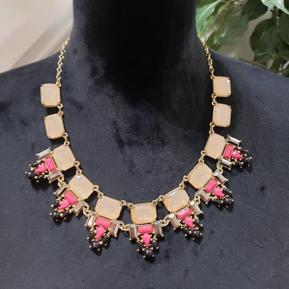 Womens Fashions Multicolor Glass Shape Stone Colored Necklace with Lobster Clasp - Picture 1 of 9